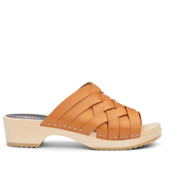 Swedish Hasbeens Britta Woven Leather upper Clog sandals - Picture 14 of 15